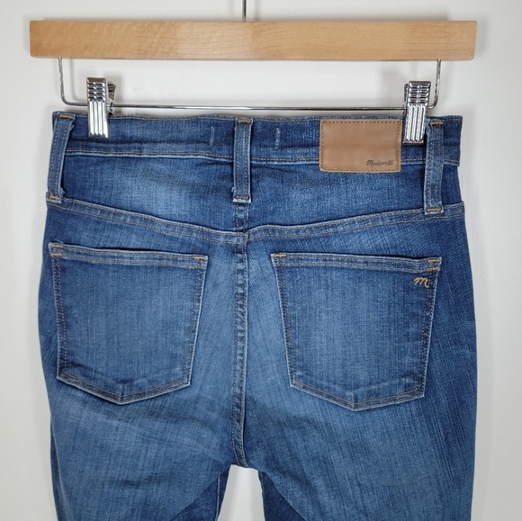Madewell 10" High Riser Skinny Skinny Raw Hem Jeans Size 25S - Picture 9 of 11